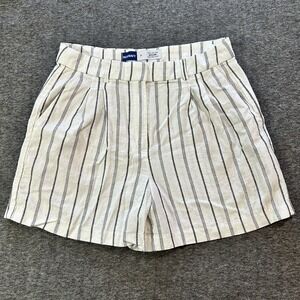 Old Navy Shorts Women's Medium Striped Extra High-Waisted Taylor Linen Blend